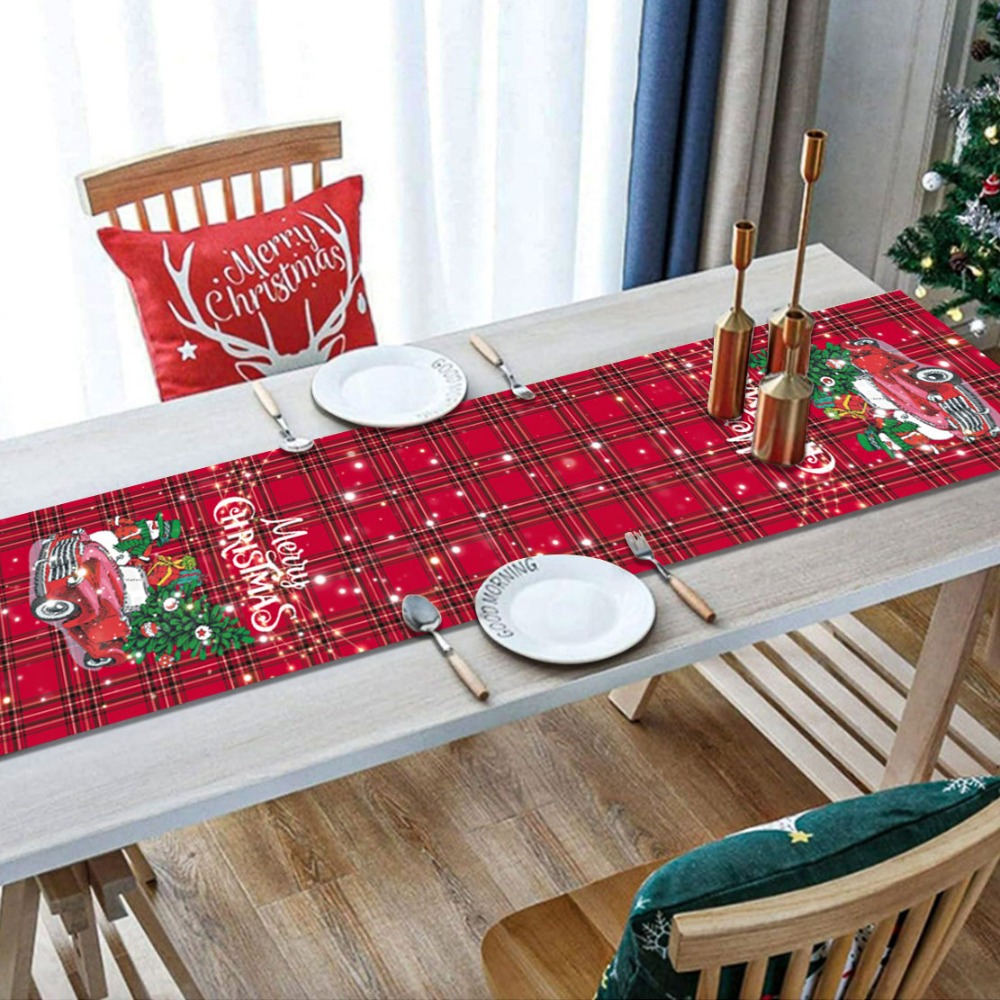 Christmas Table Runner - Christmas Themed Table Runner Santa Claus