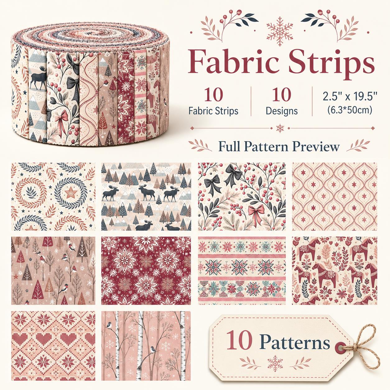 10pcs Christmas Snow Bird Patt - Christmas Table Runner 评论和价格