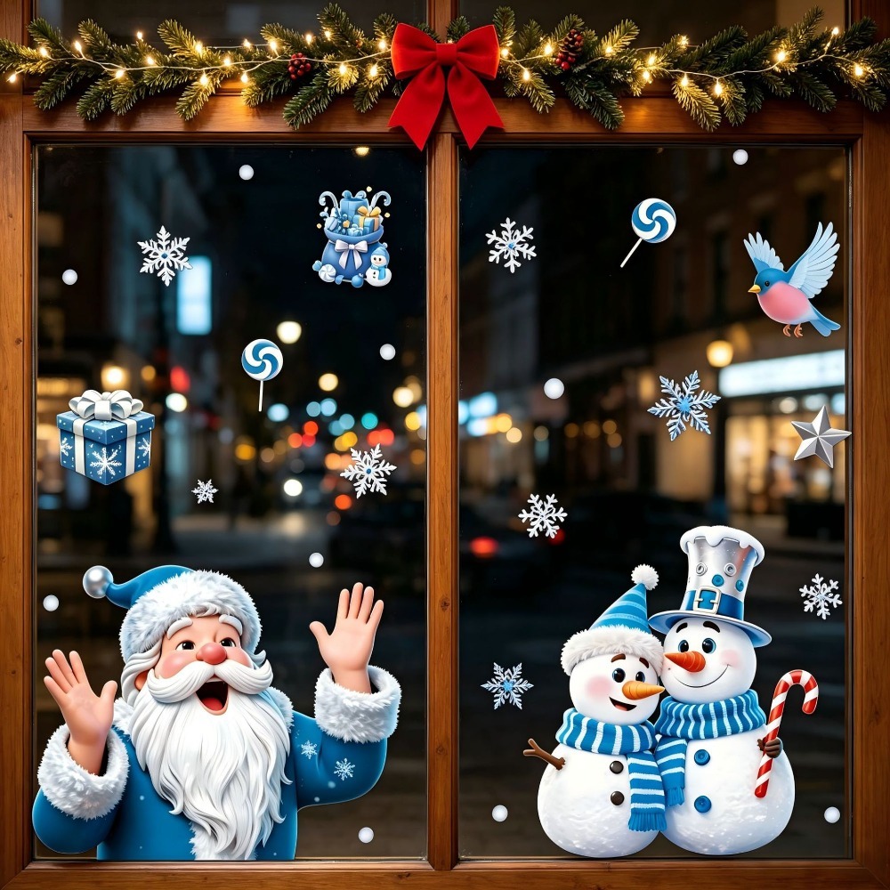 Christmas Window Stickers Wint - Snowflake Window Decal 评论和价格