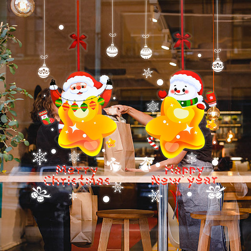 Christmas Santa Claus Window S - Snowflake Window Decal 评论和价格