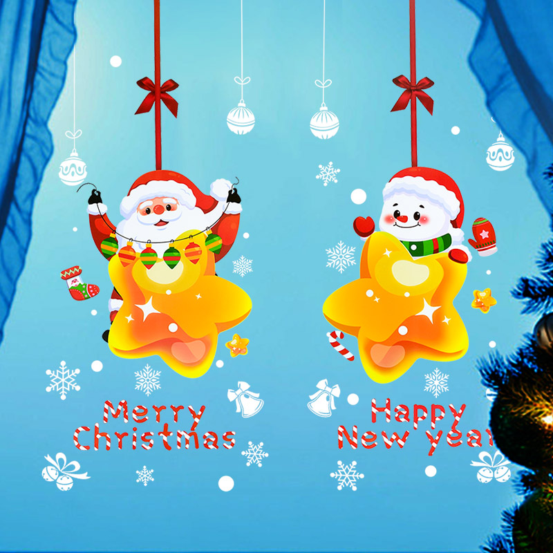 Christmas Santa Claus Window S - Snowflake Window Decal 评论和价格