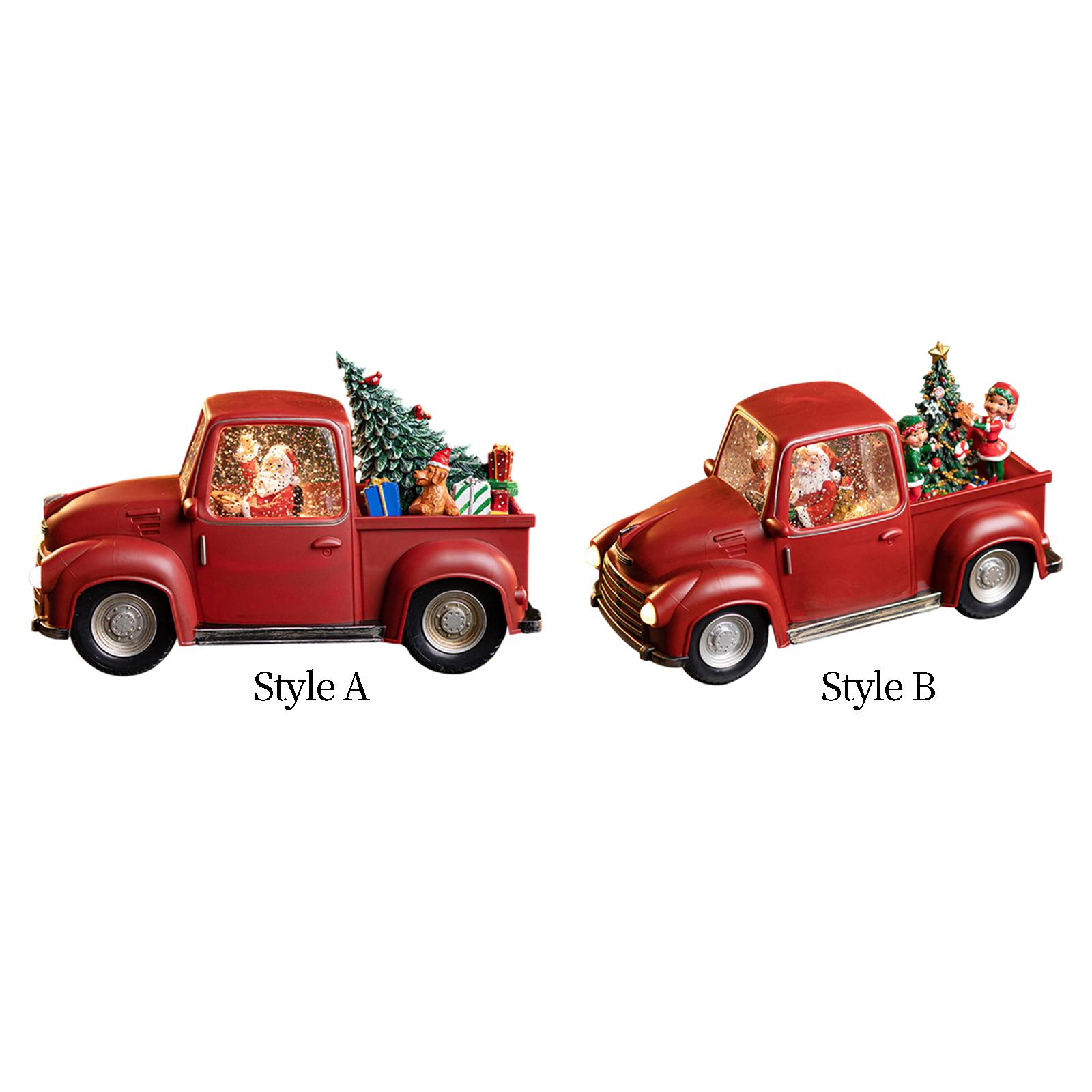 Lighted Truck Decor Light up U - Snow Globe Musical 评论和价格