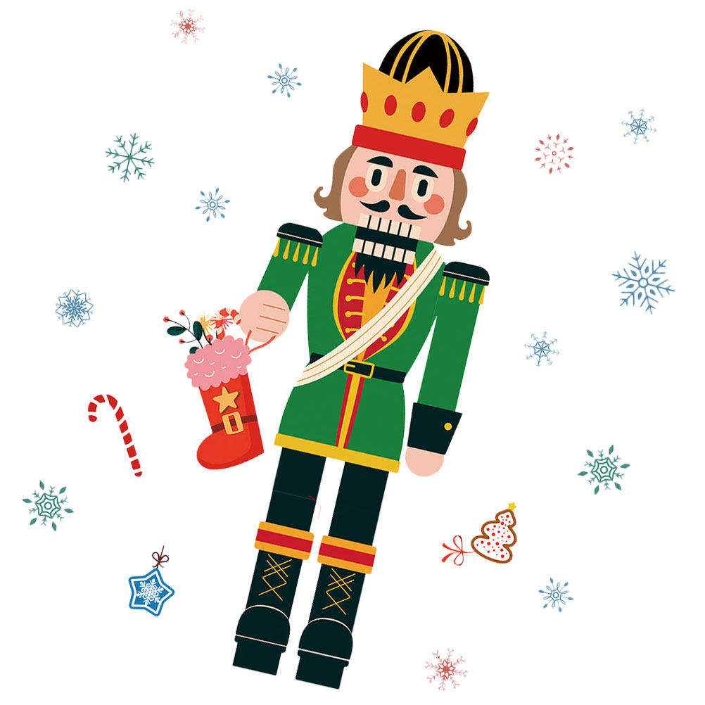 Christmas Nutcracker Snowflake - Snowflake Window Decal 评论和价格