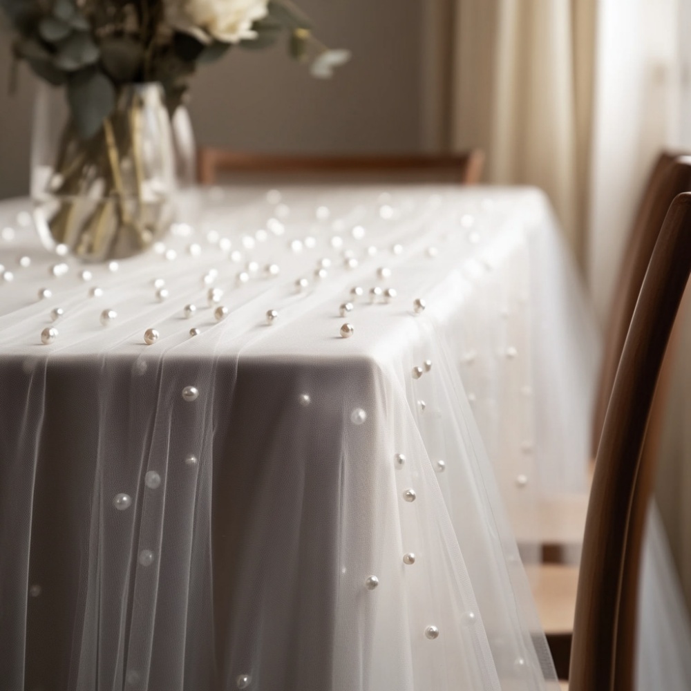 Pearl Chiffon Table Runner 80x - Christmas Table Runner 评论和价格